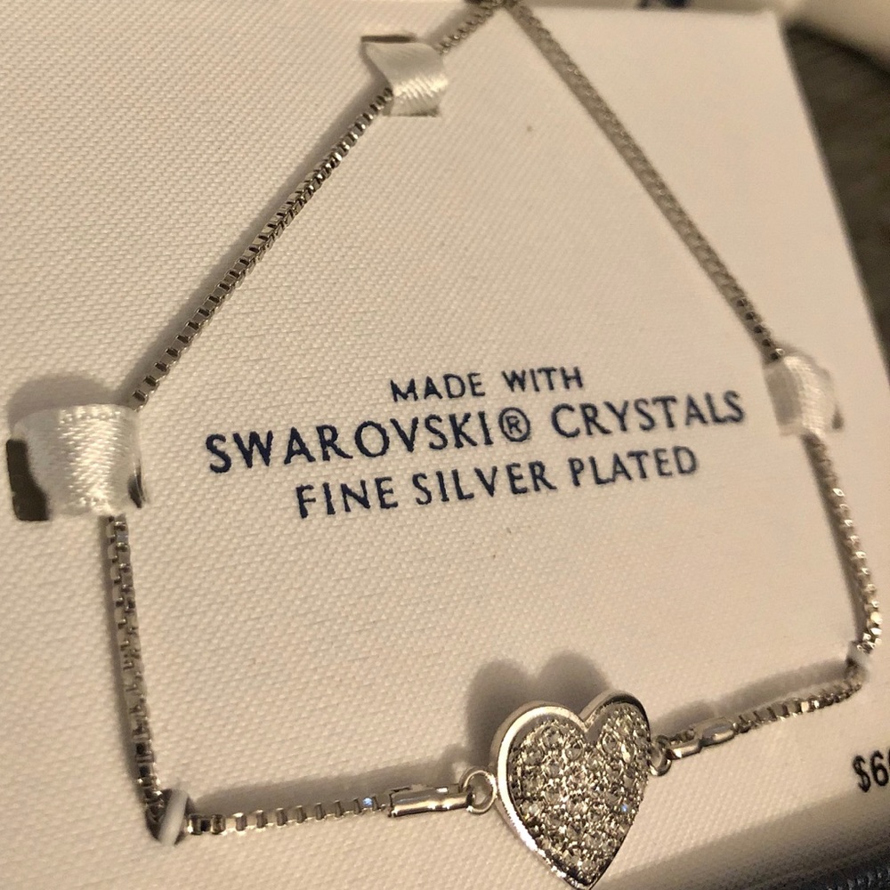 Swarovski crystal w/sterling silver ❤️ bracelet